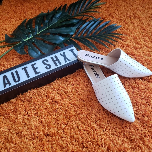 *SALE* NWOT Pazzle Studded Mules - Picture 3 of 5